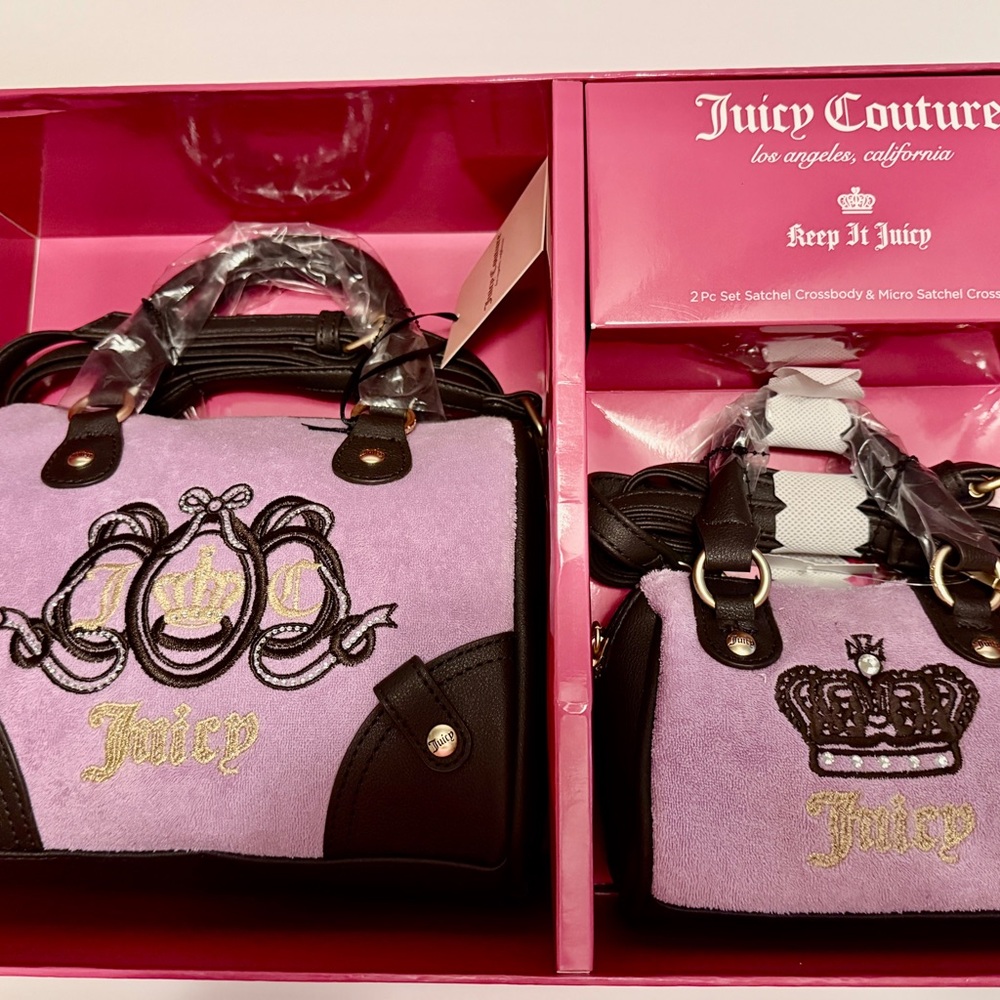Juicy Couture Purple and Brown Satchel Bags